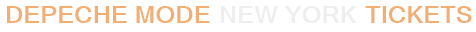 Depeche Mode New York Tickets